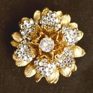 MARIAM HASKELL Vintage Rhinestone Brooch ((Signed)